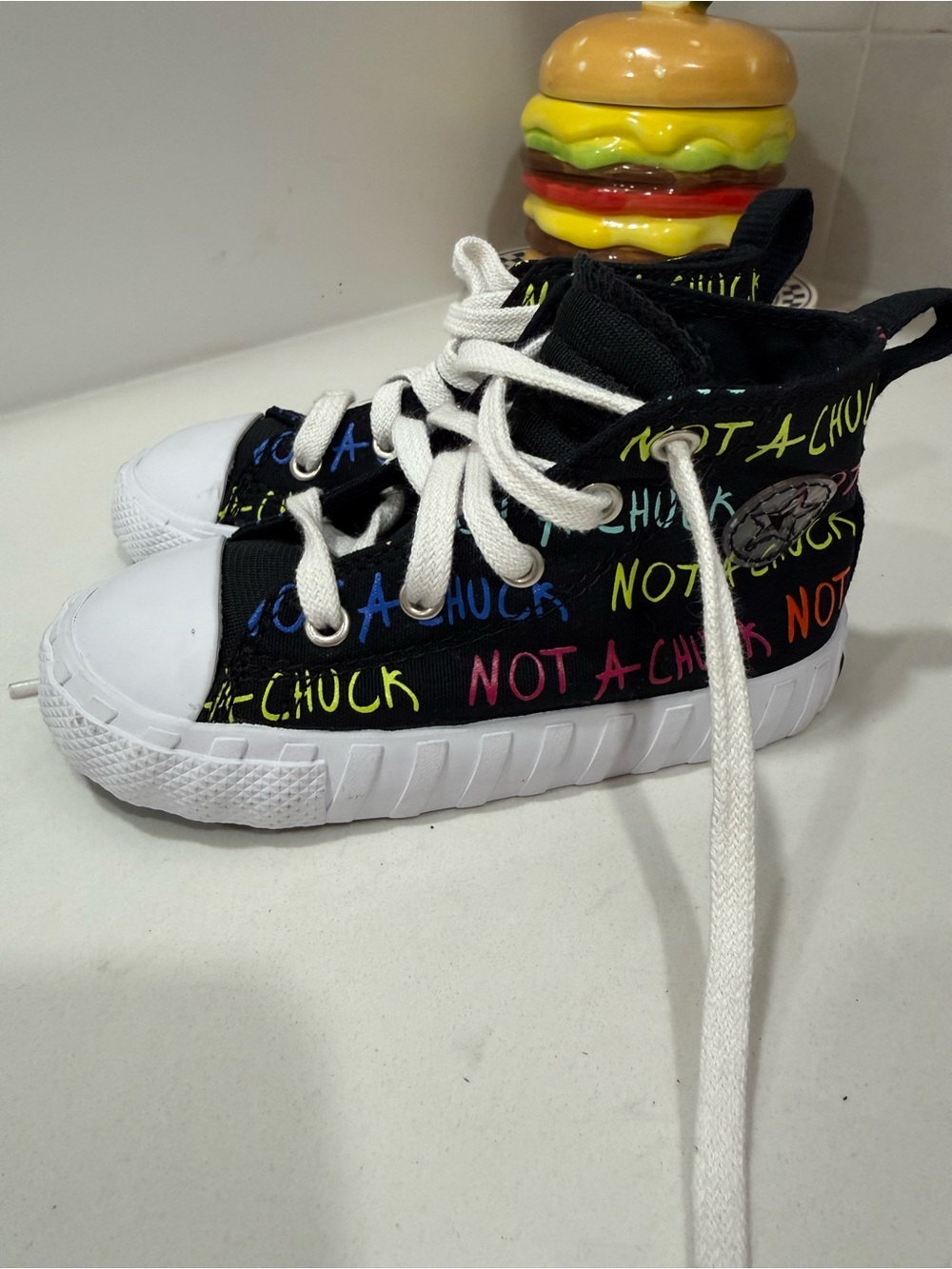 Unisex Converse UNT1TL3D High Top "Not A Chuck" Black Multicolor Sneakers